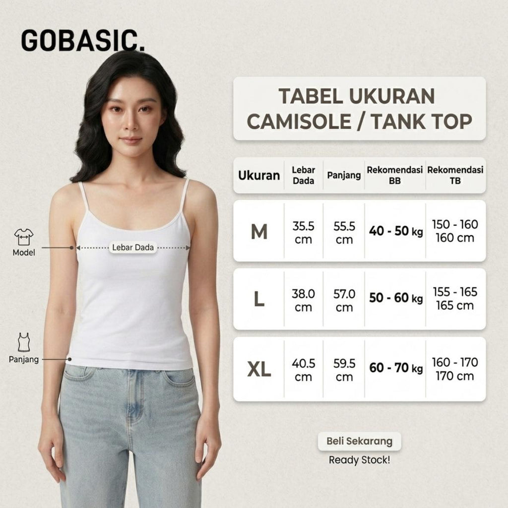 Singlet Tank Top (No Bra Pad)