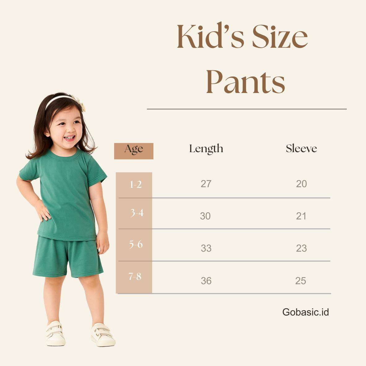 GOBASIC KIDS - Setelan Piyama Set Baju Tidur Anak Kaos 100% Katun Bambu Unisex 1-8 Tahun Laki-Laki Perempuan Cotton